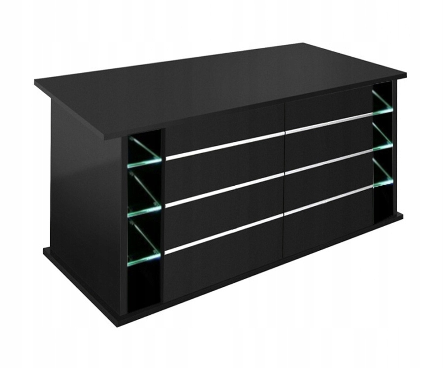 KOMODA POD AKWARIUM 120x50x80 PROSTA CZARNA +MATA+3gratisy