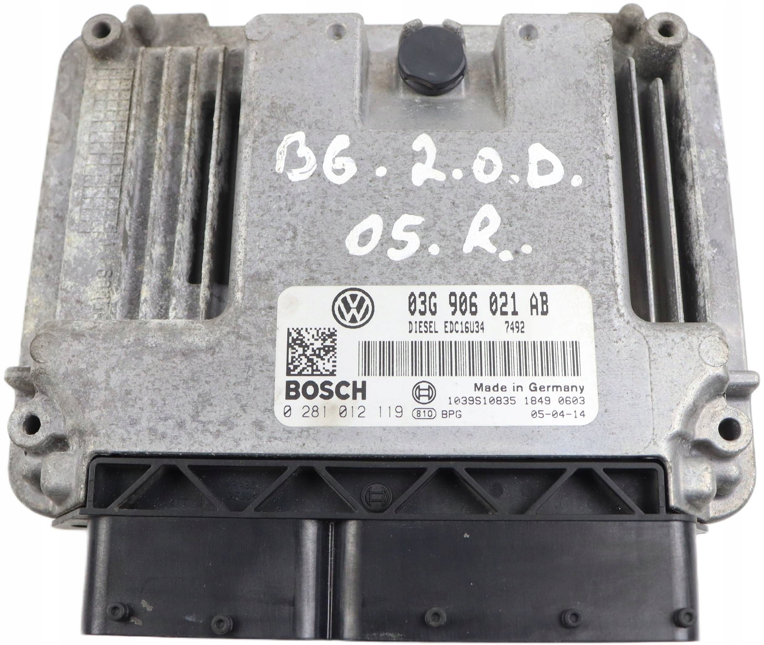 VW PASSAT B6 computer control unit of the engine 2.0D 03G906021AB 0281012119