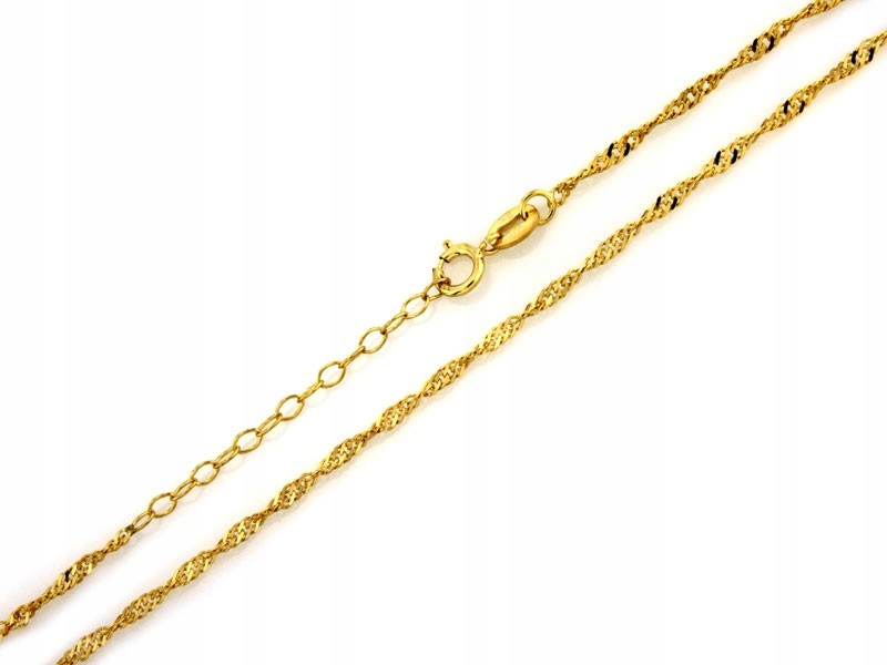 Zlatý řetízek dámský 585 singapurská vazba šířka 1.1 mm délka 45 cm