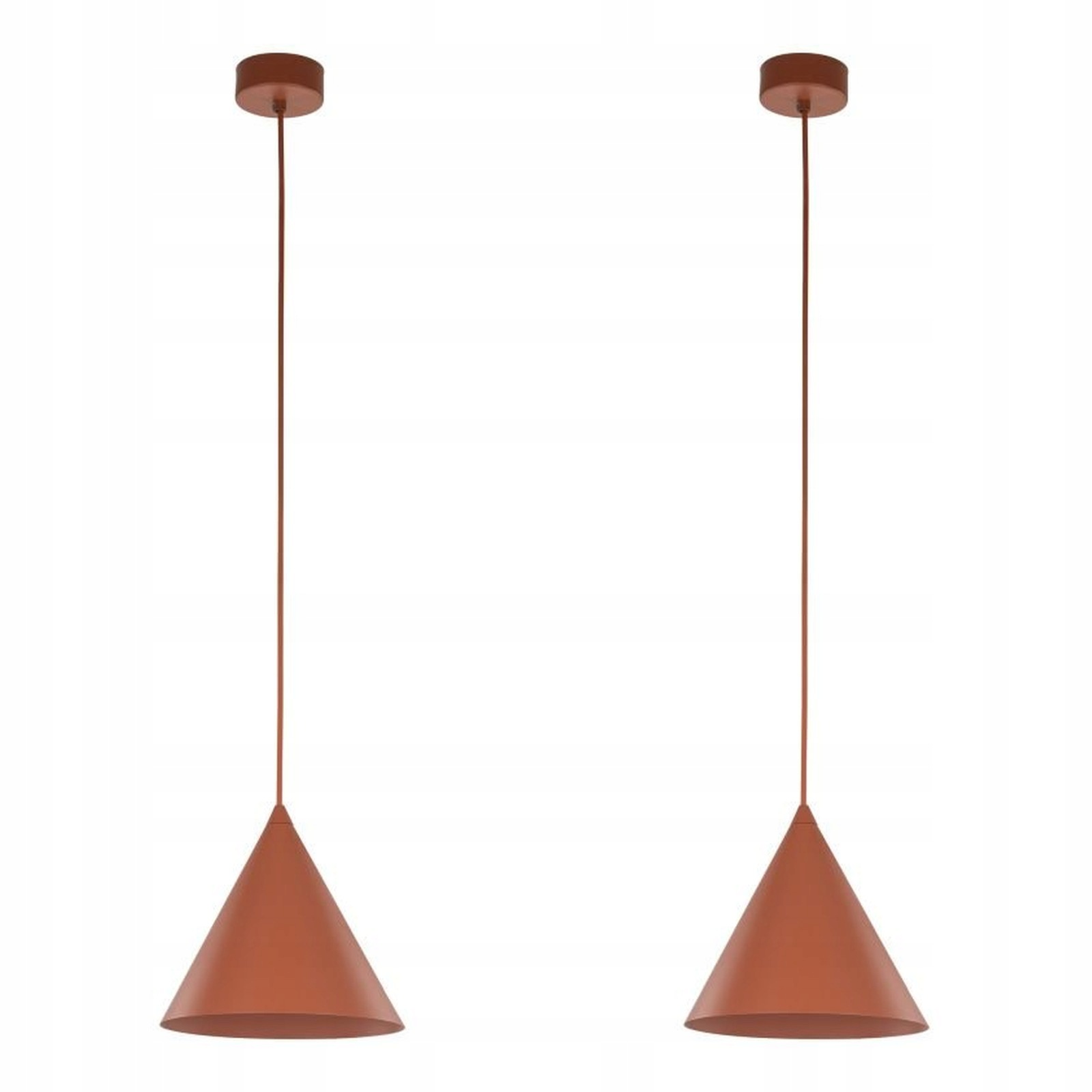 Tk Lighting Sada 2x Závěsná lampa Závěsné svítidlo Cono Červená E27