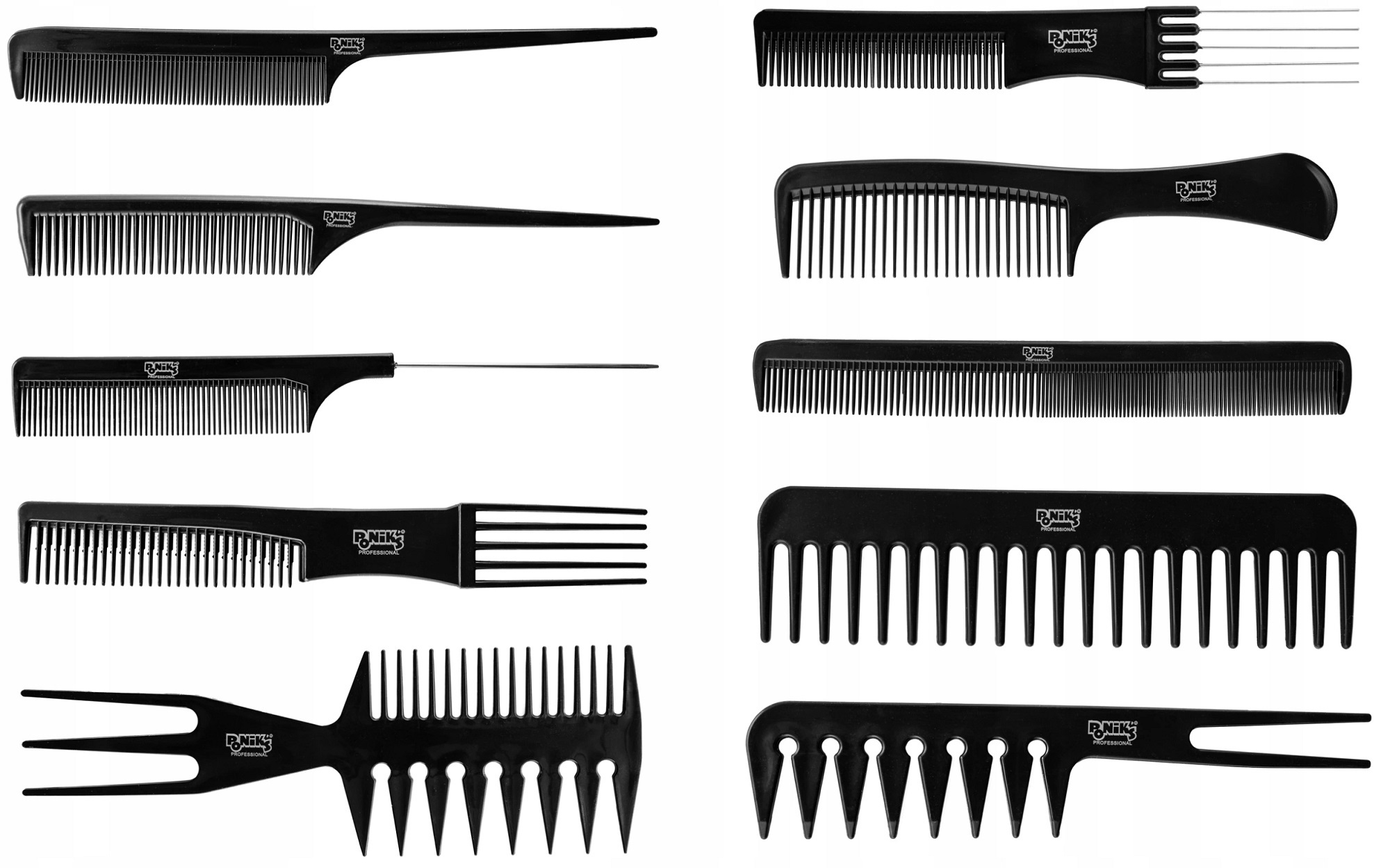 

Ponik's zest grzebieni antystatycznych 10szt.+etui