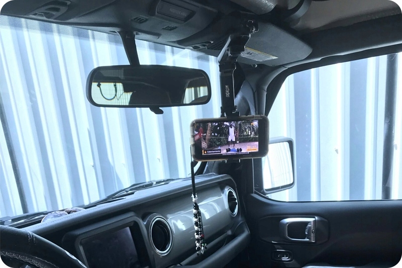 SOLIDNY UCHWYT Z KLIPSEM DO SAMOCHODU NA OSŁONĘ PRZECIWSŁONECZNĄ NA TELEFON Kod producenta UchSunVisor01