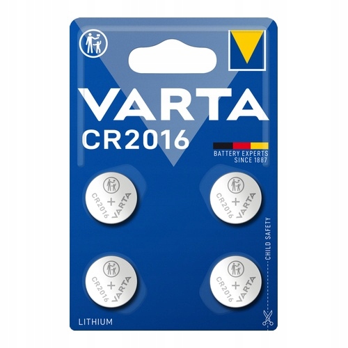 

4x Bateria Guzikowa Varta CR2016 Litowa 3V