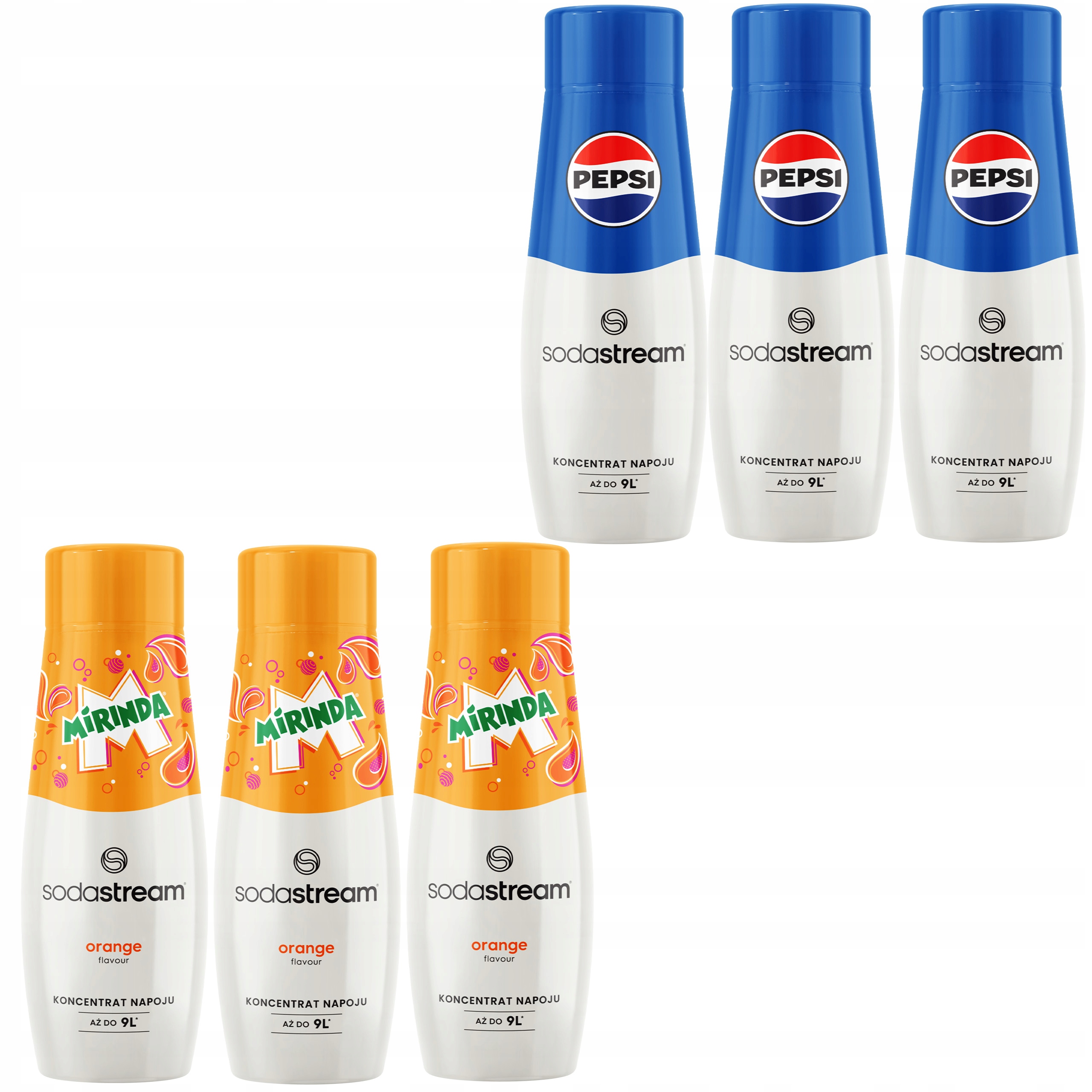 Levně Sodastream Sada 6 koncentrátů 3 Pepsi 3 Mirinda