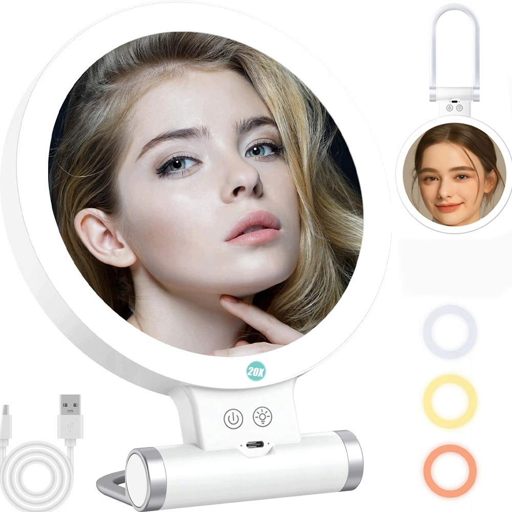 Kosmetické Zrcátko Na Make-up Podsvícené Led 20/1x Oboustranné Zrcadlo