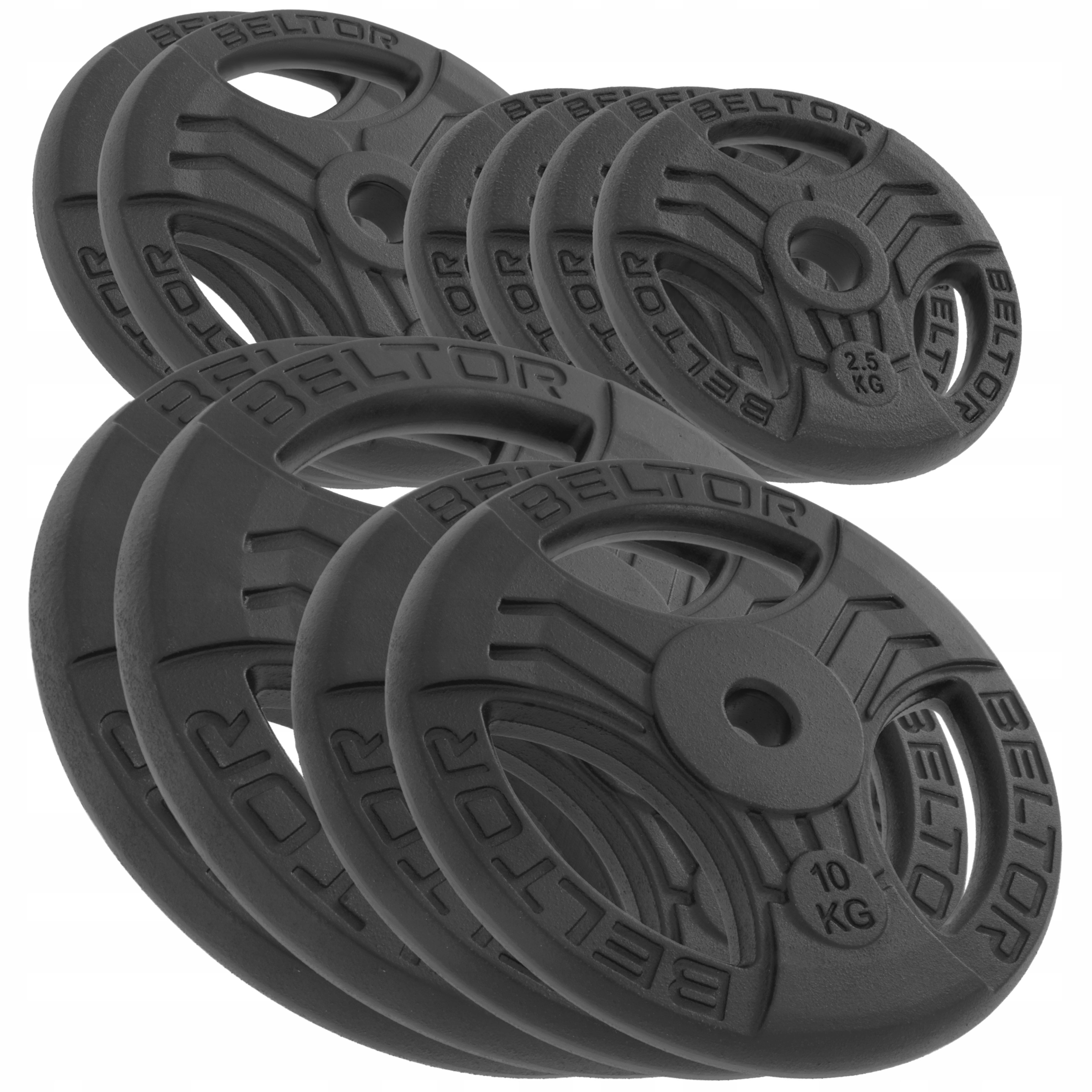 BELTOR ZESTAW KULTURYSTYCZNY 80KG OBCIĄŻENIE ŻELIWNE KIEROWNICA 31MM
