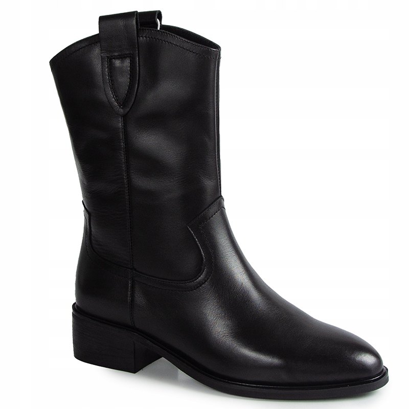 S.barski CR52-667 Černé Kožené Kotníkové Kotníkové Boty D&a 36