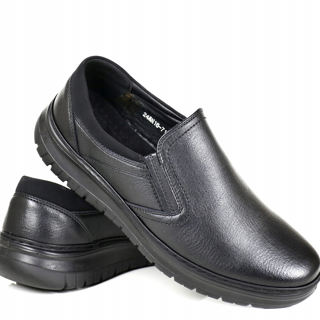 Pánské Nazouvací Polobotky Pohodlné, Lehké, Měkká Vložka S Křížkem, Černá