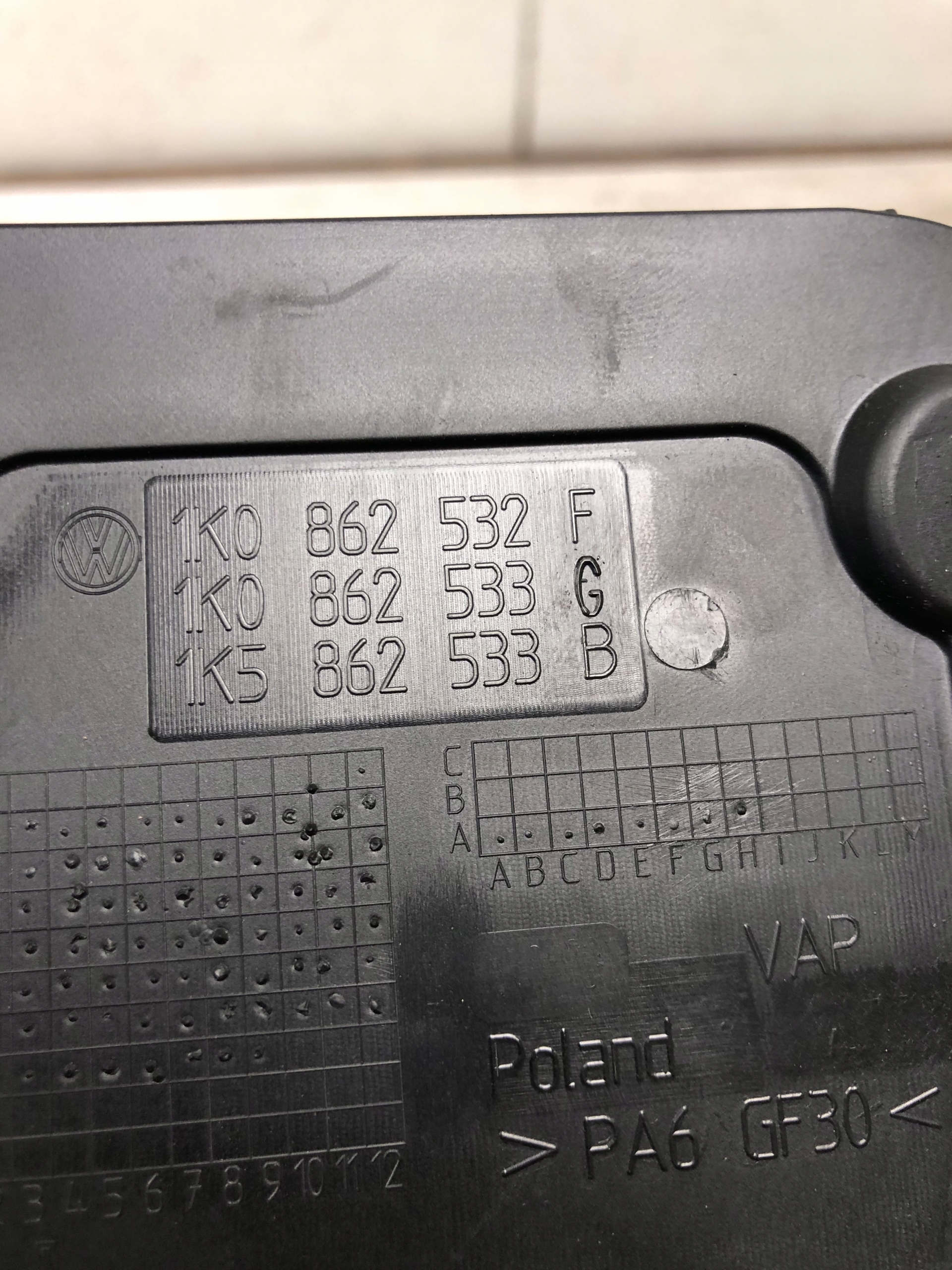 bracket for KUBKI VW GOLF VI 1K0862532F