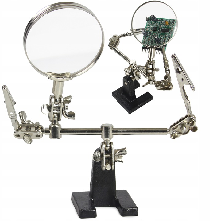 Uchwyt Do Lutowania Trzecia Ręka Lutownicza Lupa