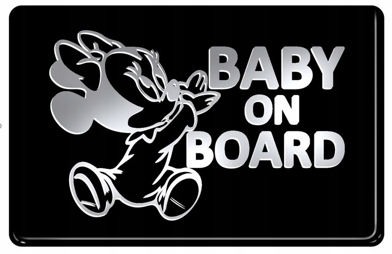 Na Příslušenství Tattoo Na Auto Baby On Board Minnie 3D 11,5 x 7,4 cm