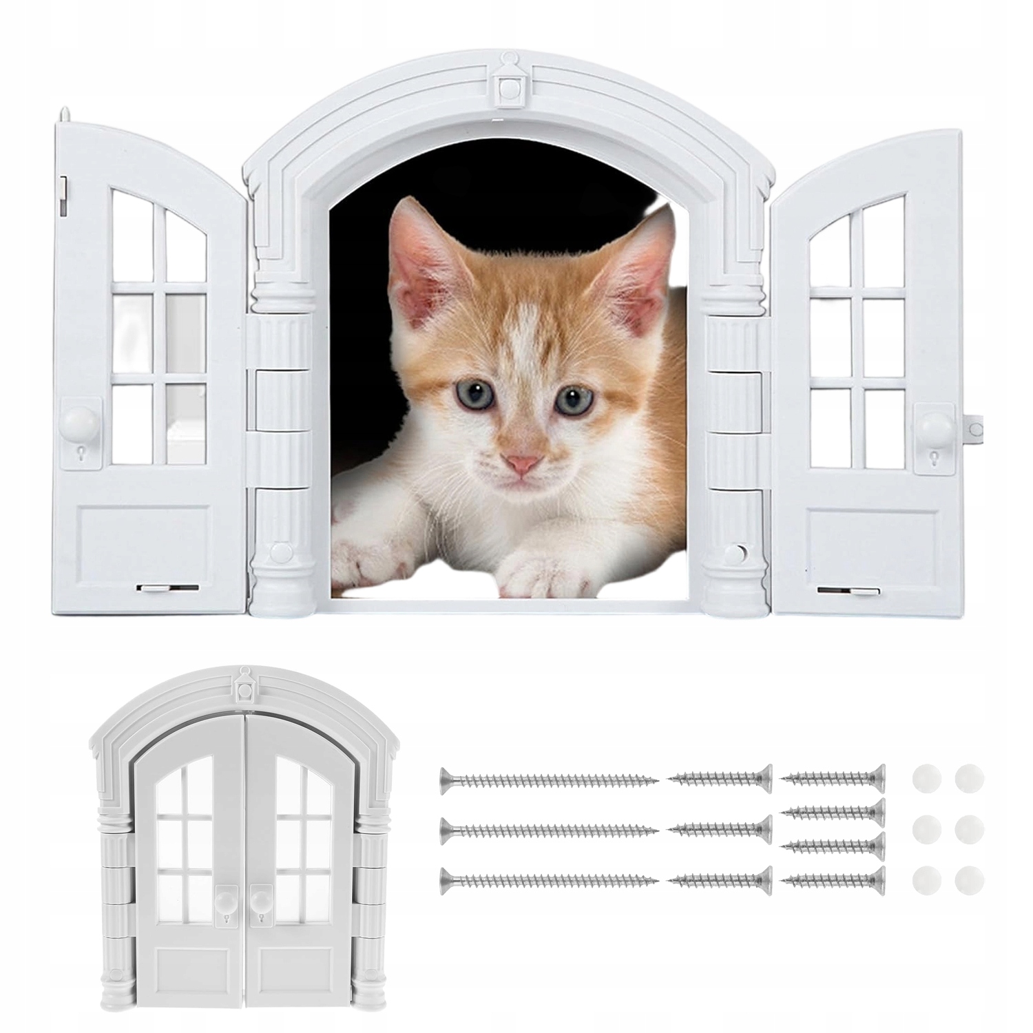 Levně Dvířka Pro Kočky Pro Vnitřní Dveře Konstrukce S Dvojitými Dveřmi