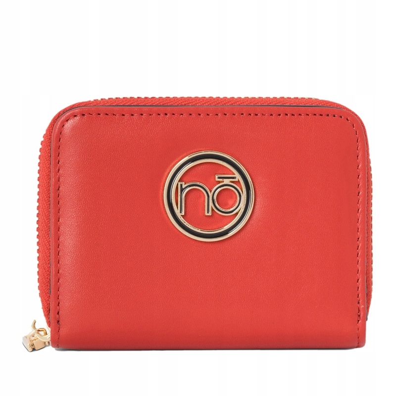 Portfel Damski Gładki Ze Skóry Naturalnej Nobo NPUR-LR0021-C005 Czerwony