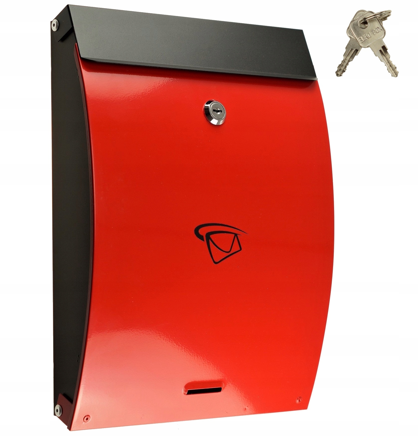 Poštovní Schránka 35 x 25 CM Velká Černo-červená