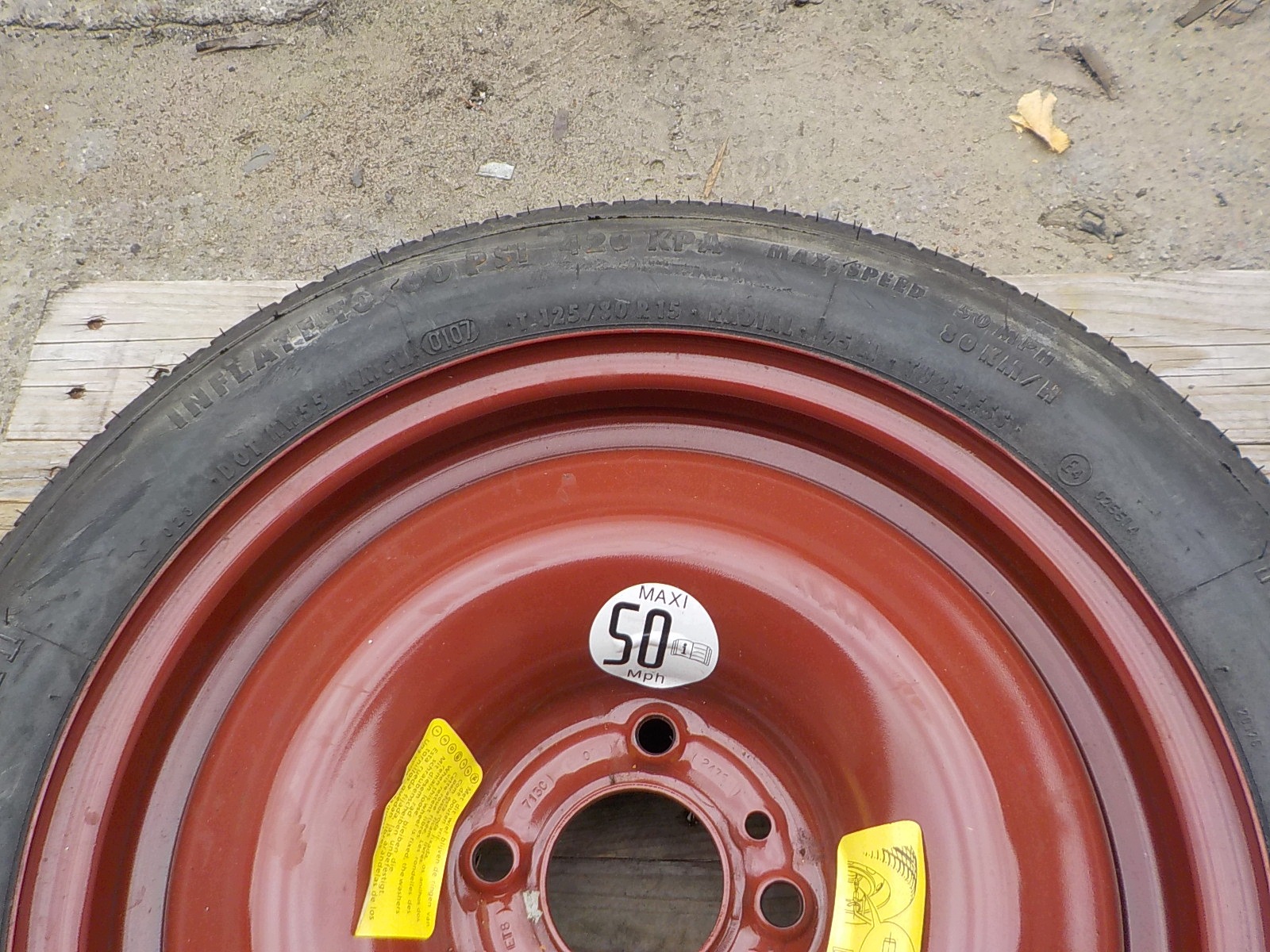CITROEN C3 PLURIEL C3 II Roue de secours R15 4x108 ET 8