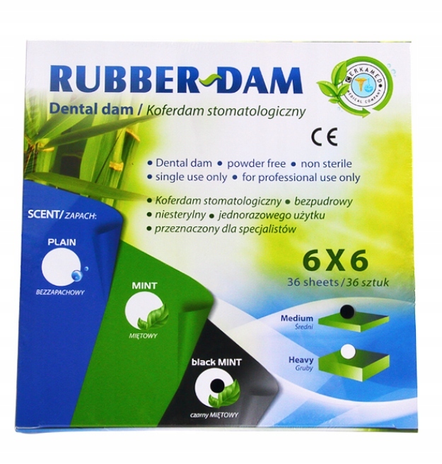 RUBBER-DAM Koferdam stomatologiczny; średni, bezzapachowy