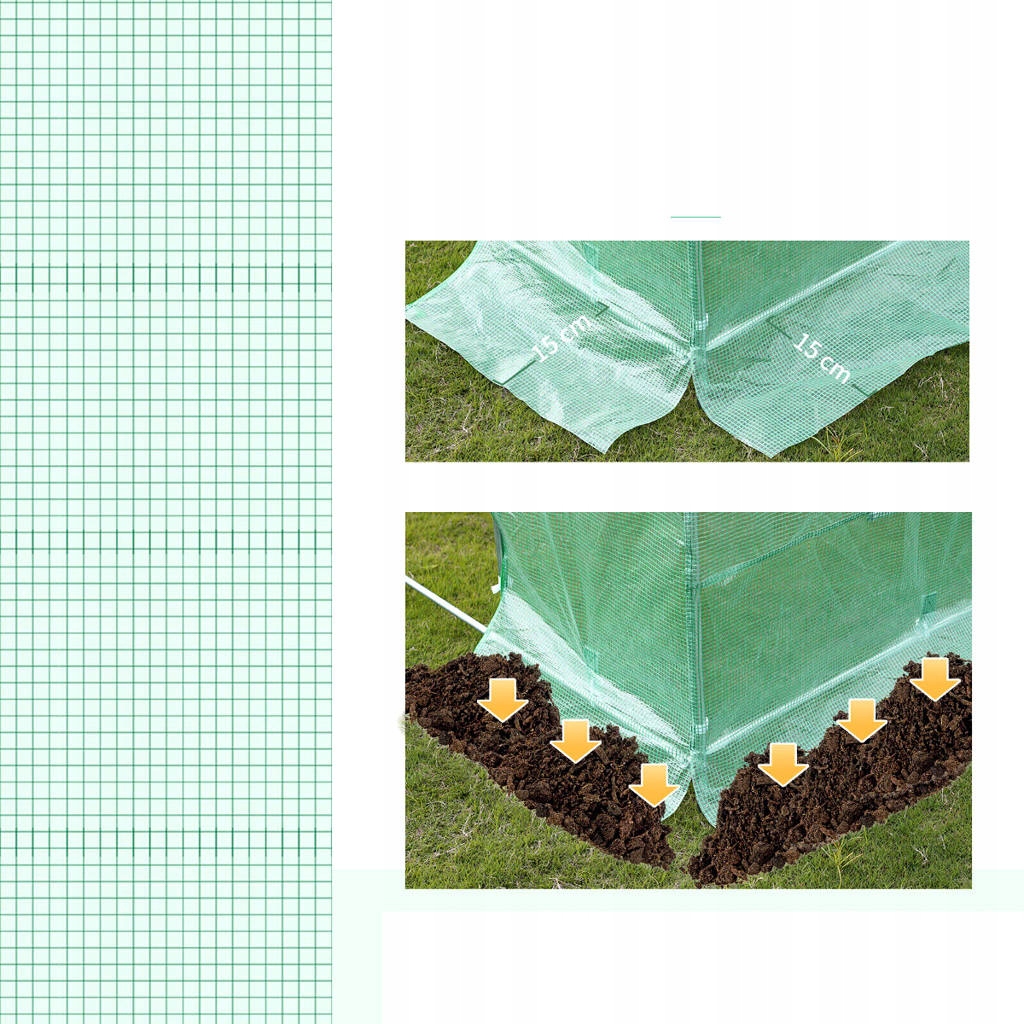 POSZYCIE FOLIA NA TUNEL OGRODOWY 3x6m ZAMIENNA UV-4 18m2 ZIELONA GRUBA Waga produktu z opakowaniem jednostkowym 0.01 kg