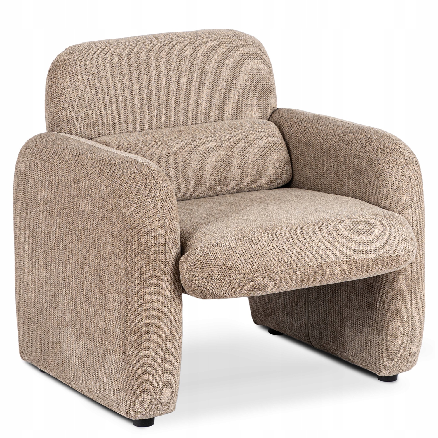 Odpočinkové křeslo s kelímkem, čalouněné pro toaletní stolek, béžová barva Togo