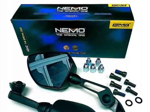 TopX Lusterka lusterko Carbon uniwersalne Nemo czarne M8 M10 2025