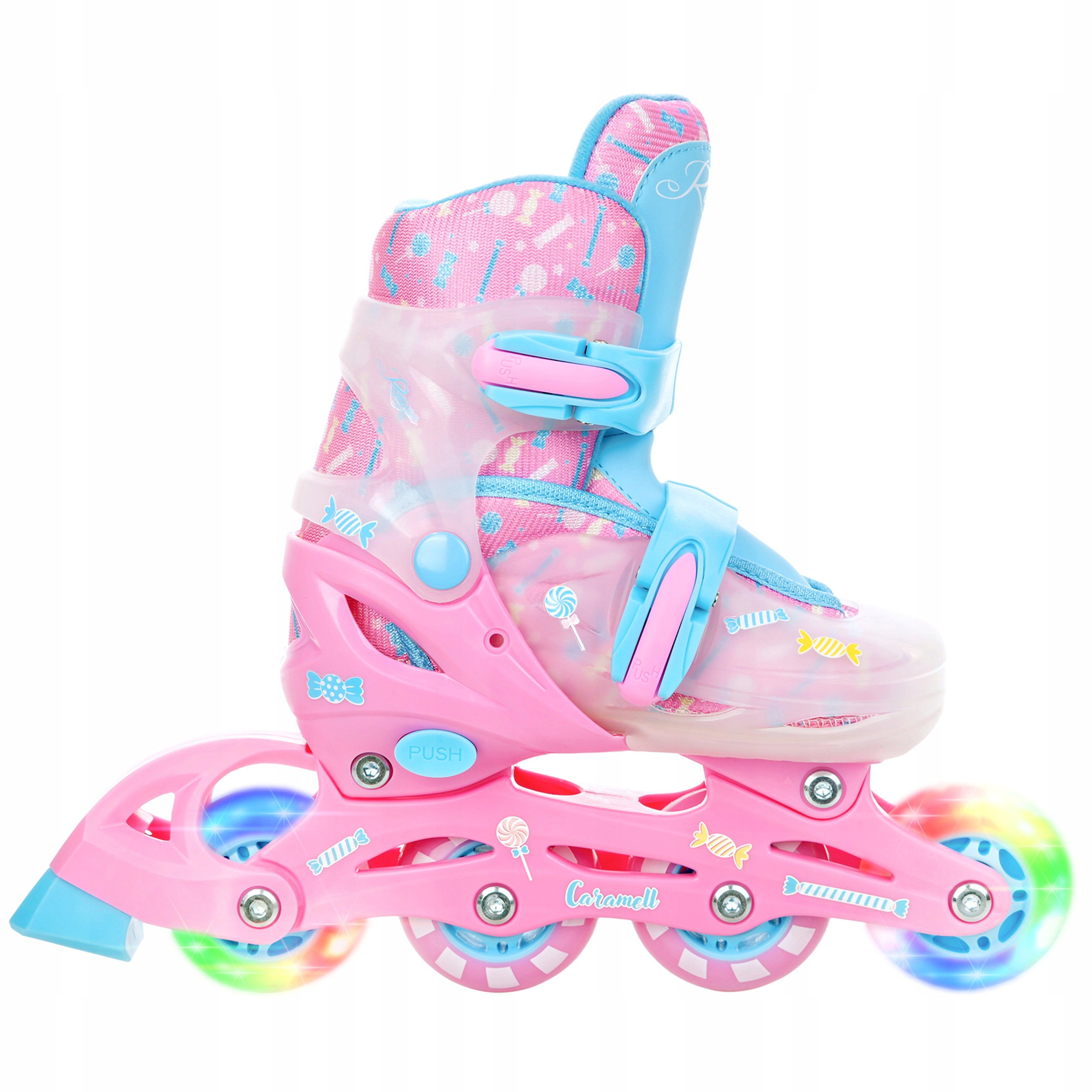 Rolki Regulowane Raven Caramell 30-33 Kółka Led