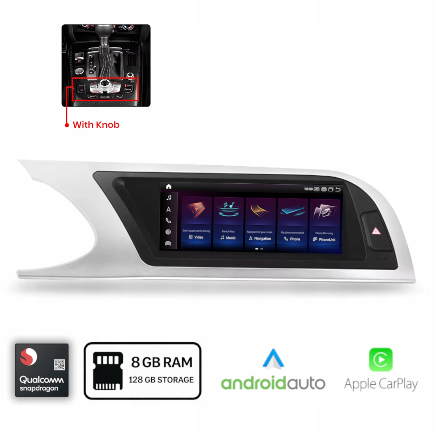 Radio Android do Audi A4 B8 (2009-2012) Android Carplay Qualcomm 8+128 Gb