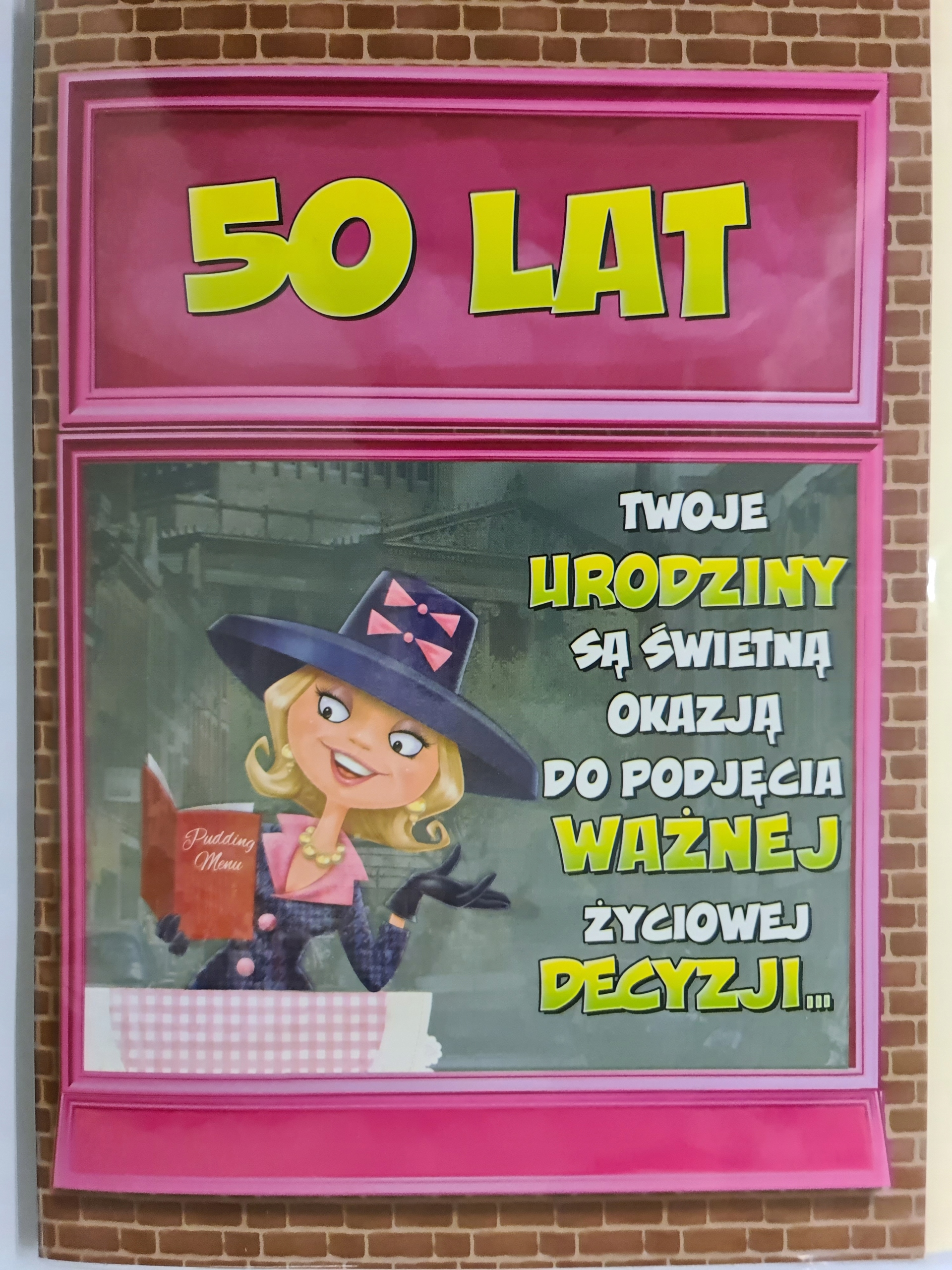 

kartka urodzinowa na 50 lat