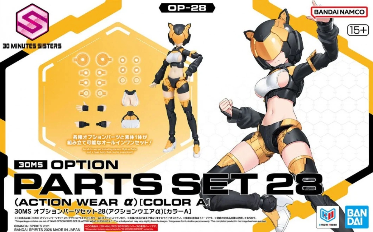 30MS Volitelné díly sada 28 (Akční oblečení a) (Barva A) Model Kit
