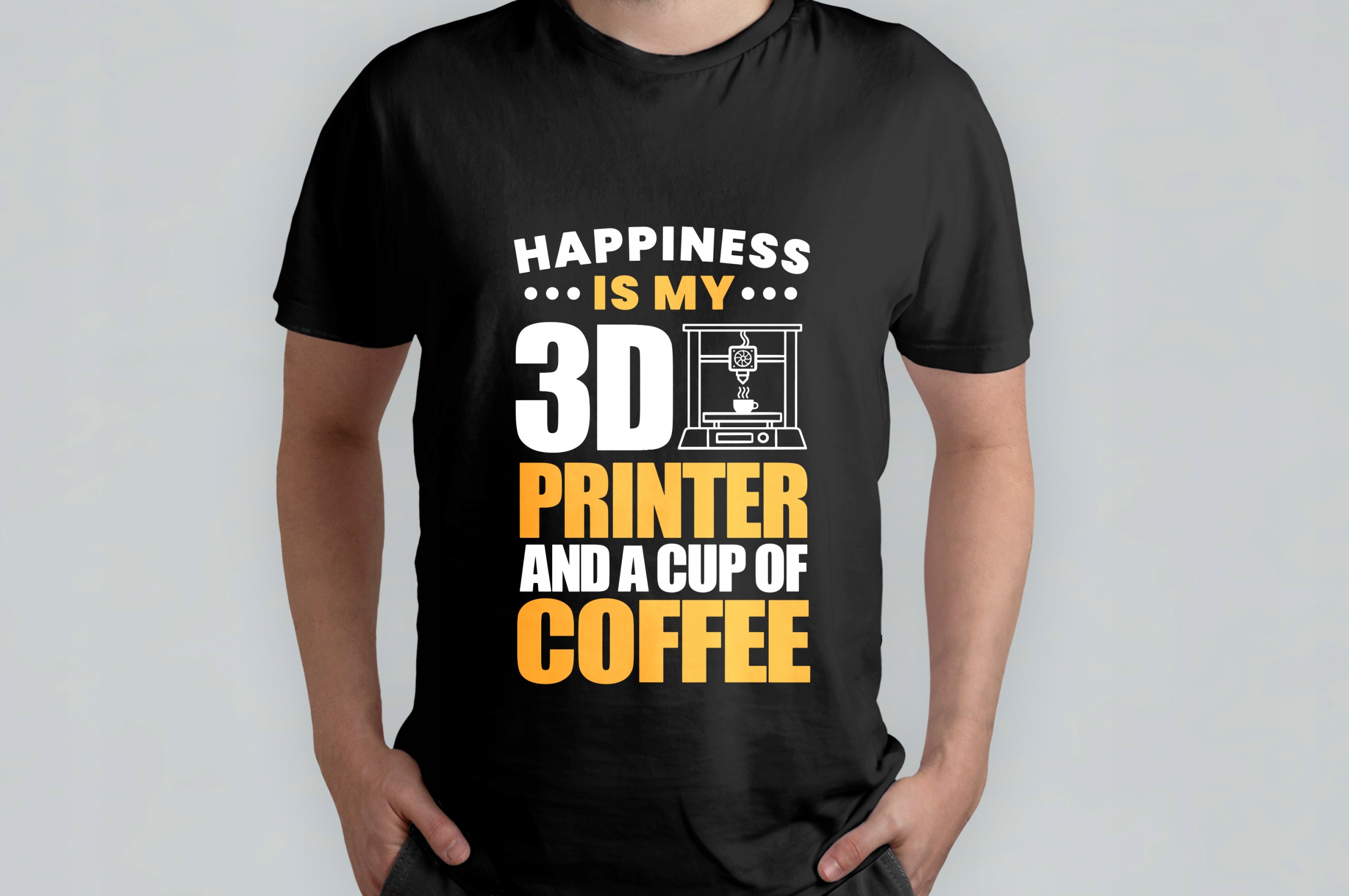 

Koszulka T-shirt Happiness Is My 3D Printer XL