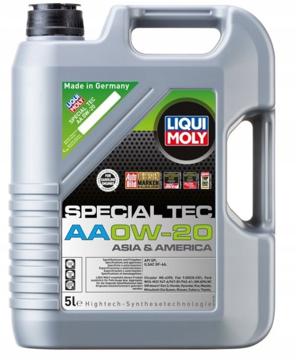 Olej Liqui Moly Special Tec Aa 0W20 Benzyna Azjatyckie Amerykańskie Longlif