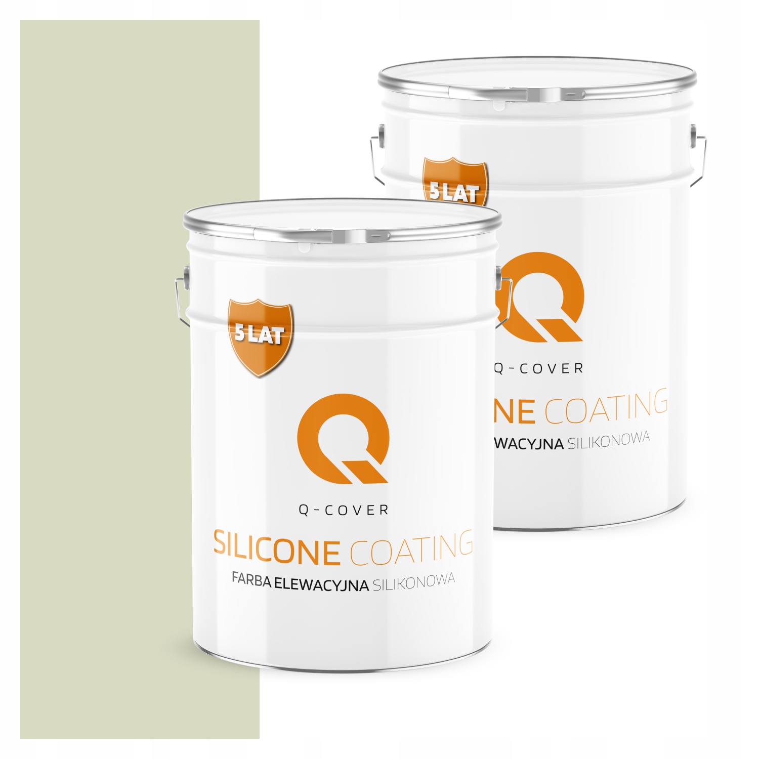 Fasádna farba Fasádová 10L Silikónová Uv farba Biela Zlomená do zelenej