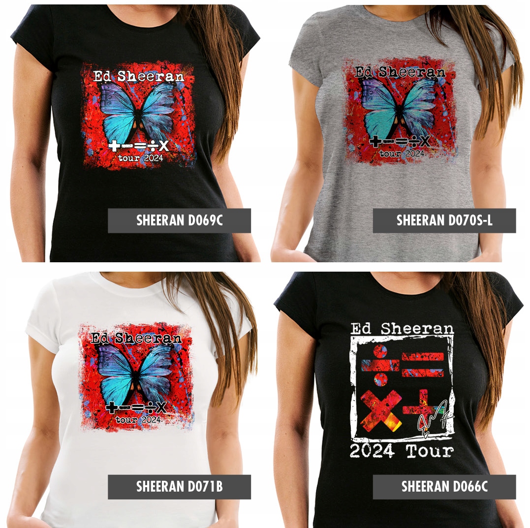 ED SHEERAN THE MATHEMATICS TOUR 2024 GDAŃSK T SHIRT KOSZULKA DAMSKA M Model ED SHEERAN MATHEMATICS TOUR 2024