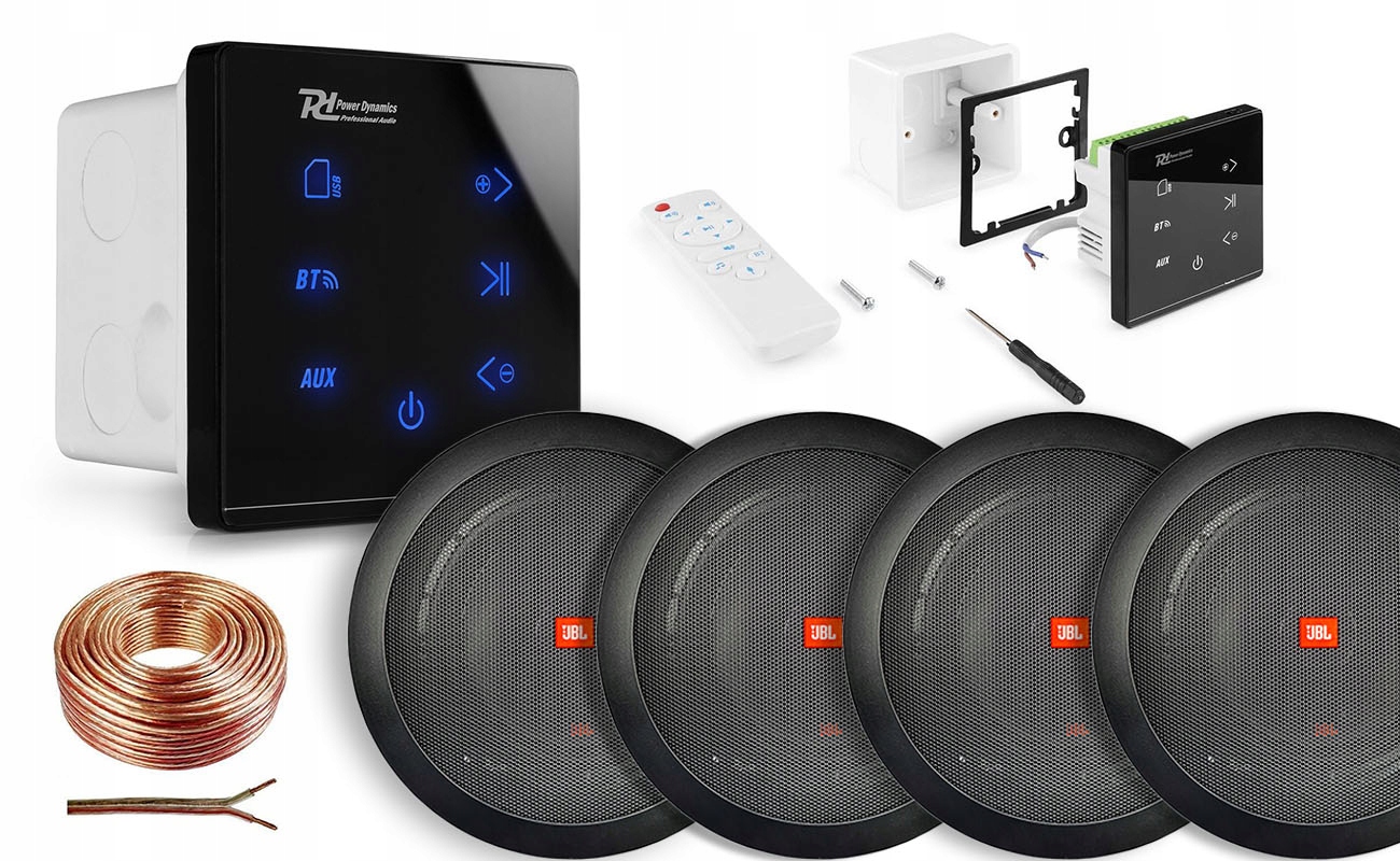 Nástěnný zesilovač Bt Usb 4 stropní reproduktory Jbl