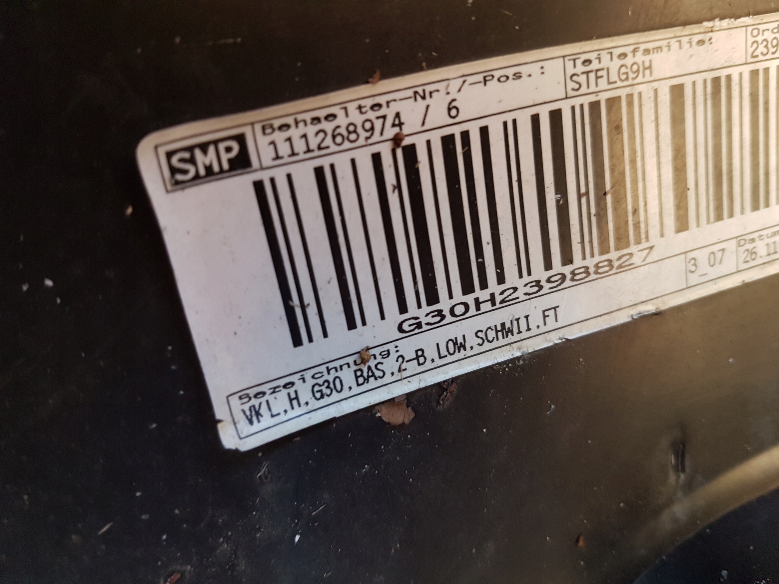 bumper rear BMW SERIA 5 G30