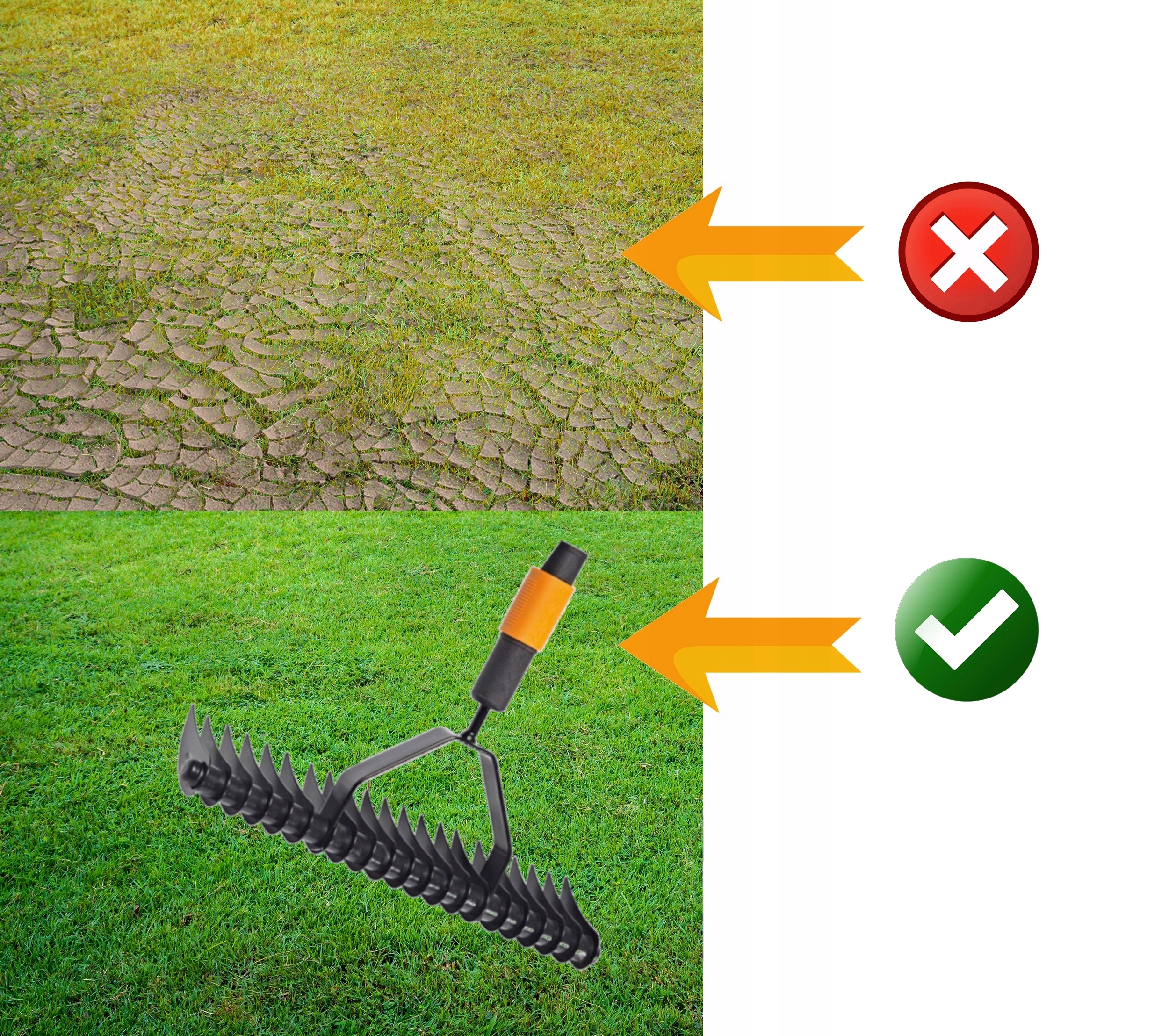 AERATOR OGRODOWY WERTYKULATOR 3w1 Zasilanie ręczne