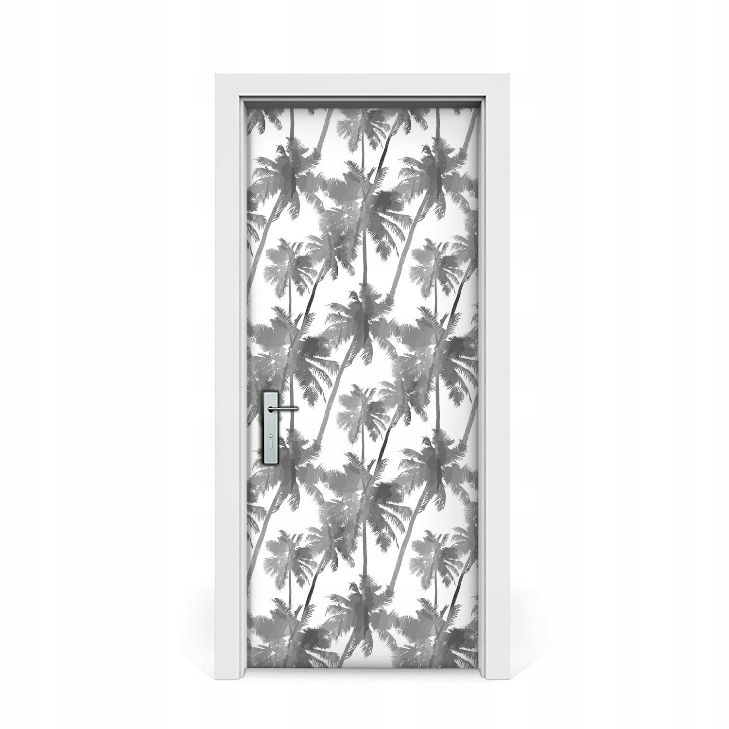 

Naklejka na drzwi Szare palmy tropikalne 85x205