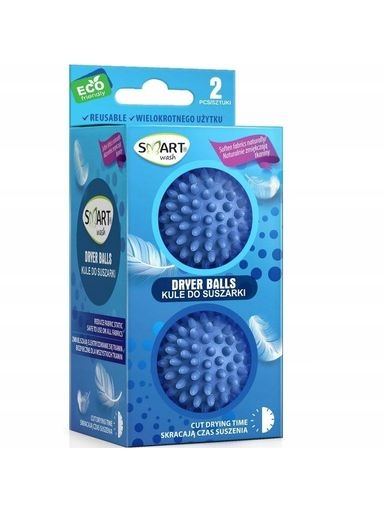 Levně 4X Smart Dvě kuličky do sušičky Změkčující tkaniny Kratší sušení 2 ks