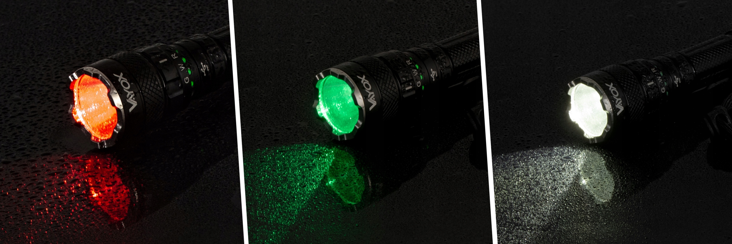 LATARKA LED TAKTYCZNA PRO KOLORY USB C BATON VAYOX Długość 14.5 cm