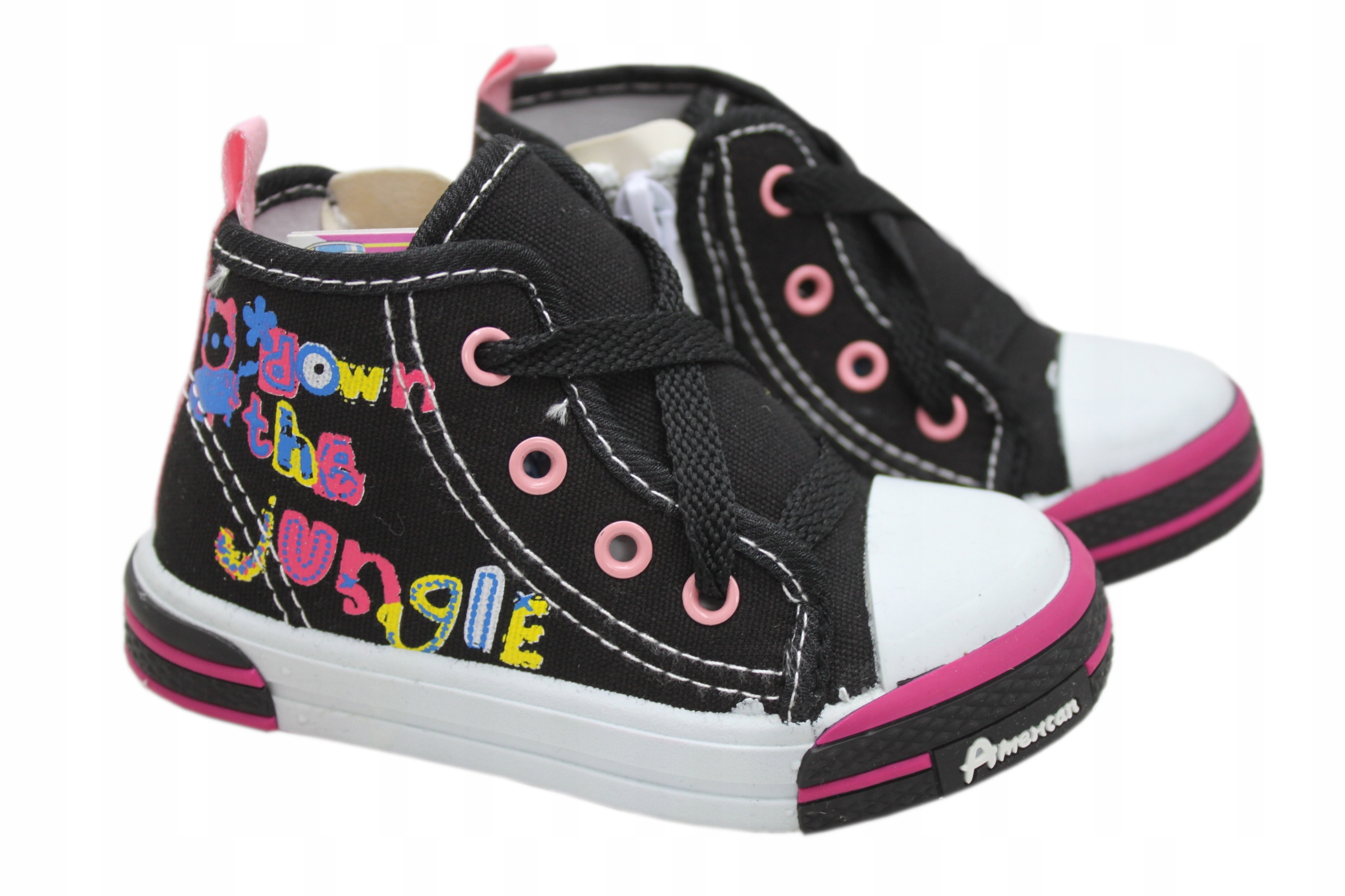 

Trampki dziewczęce American Club black 25