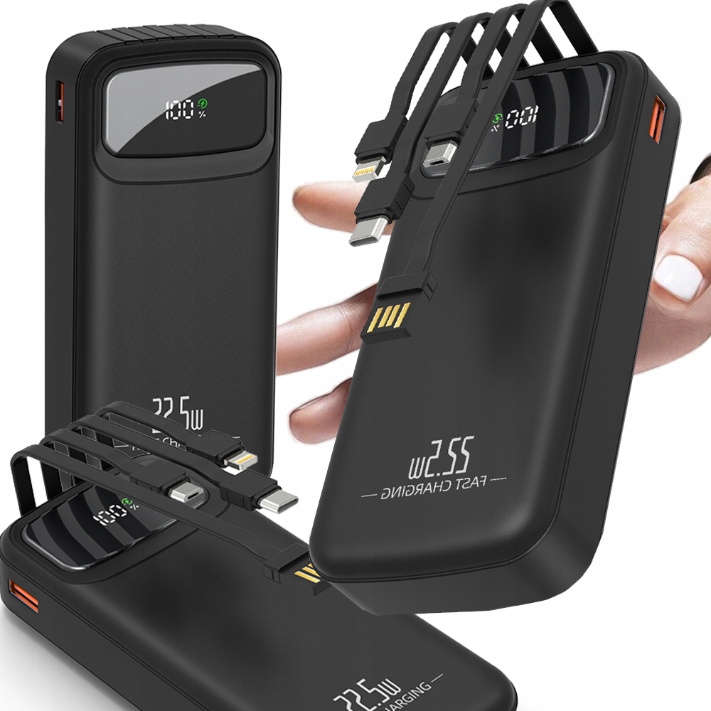 Powerbanka 20000MAH 22.5W Usb/usb-c Rychlé Nabíjení Kabely v Balení