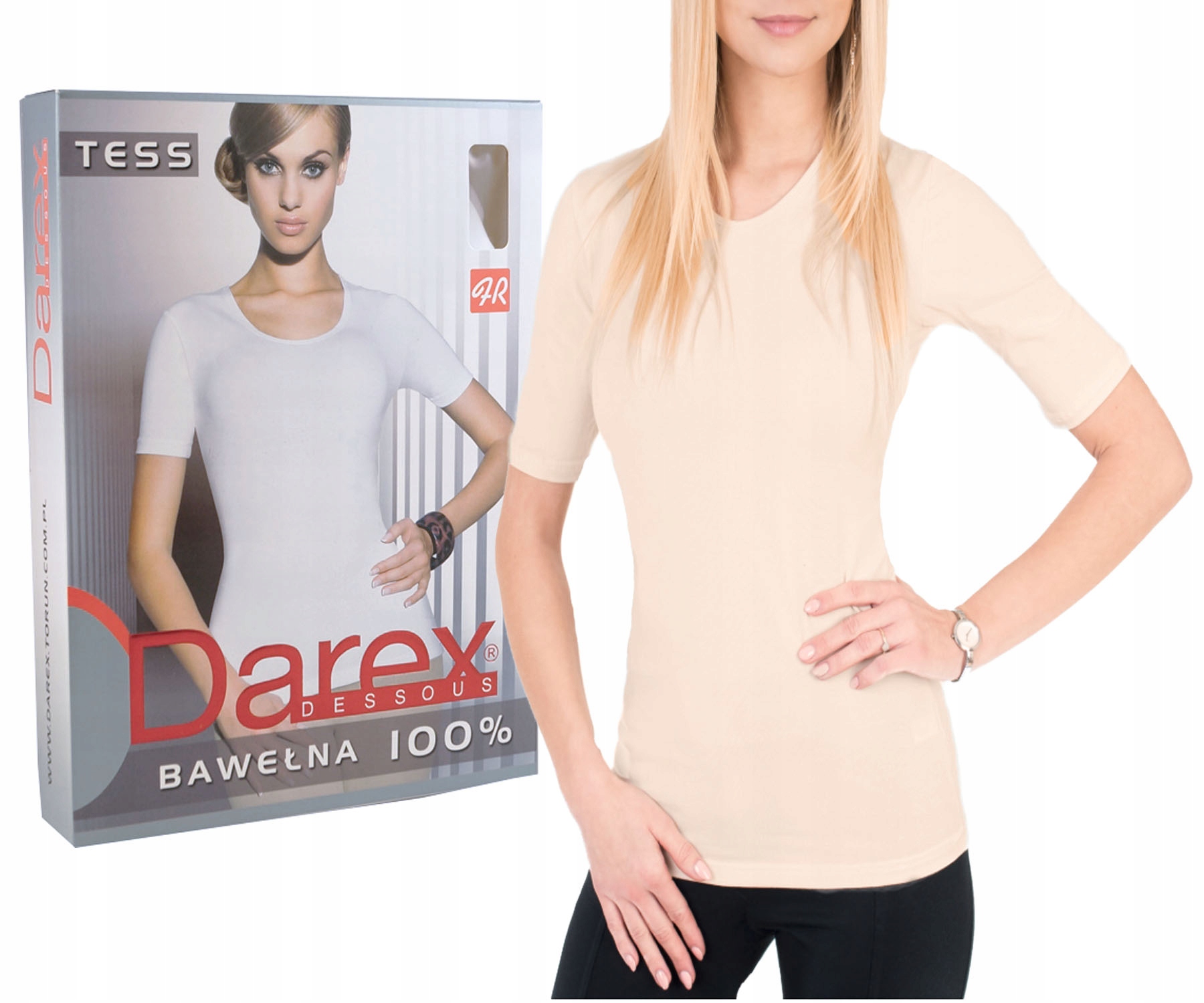 Bavlnené tričko T-shirt Darex TESS Béžová 3XL
