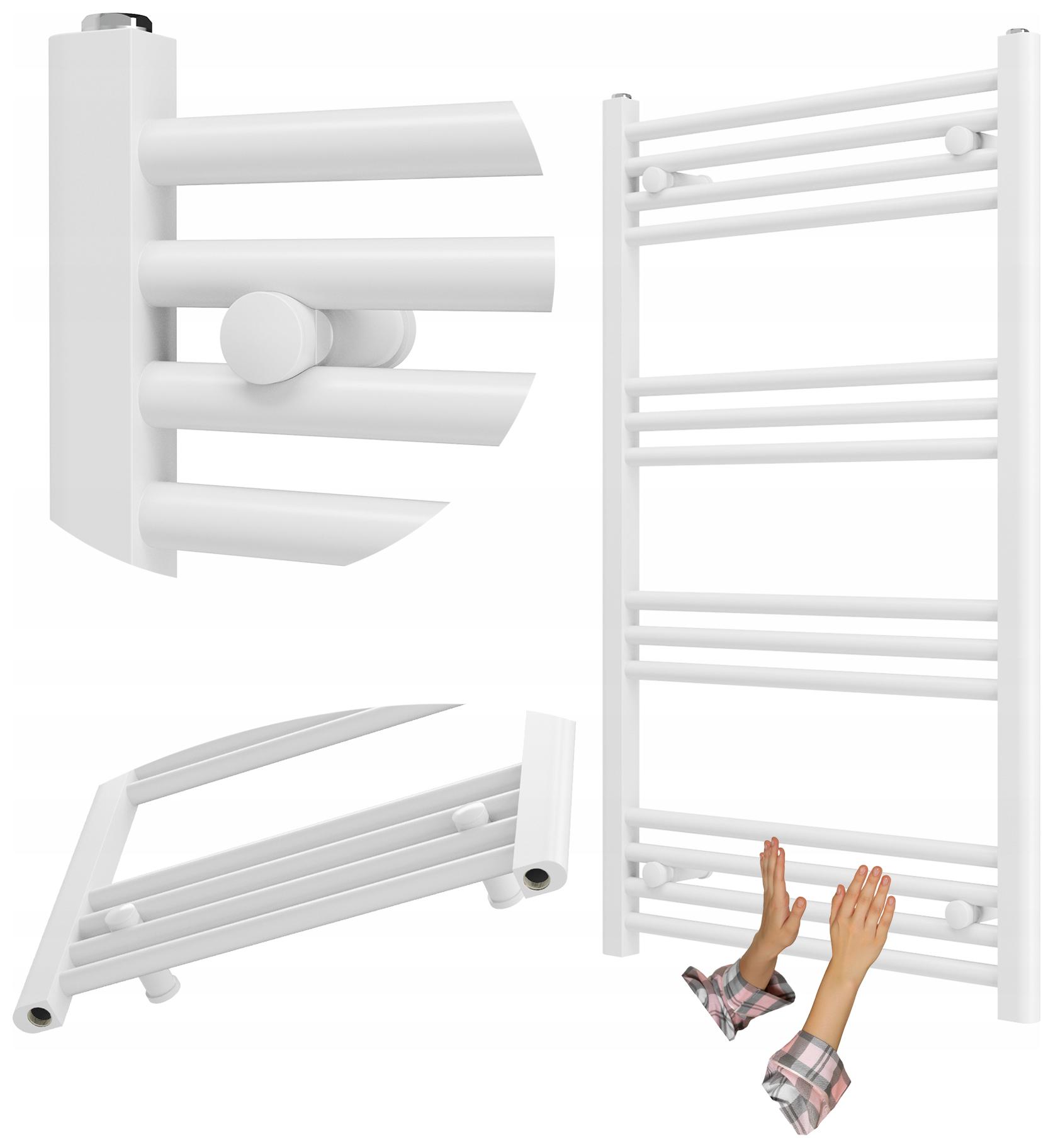 Biely Kúpeľňový Radiátor Rebríkový 60x100 cm Moderný Ohrievač Breno