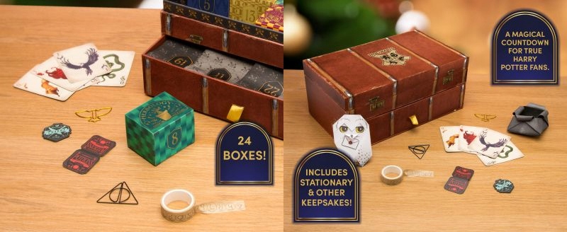 Адвент-календарь Harry Potter Keepsake Box, 24 сюрприза: блокноты, карточки, наклейки, закладки — фото 5