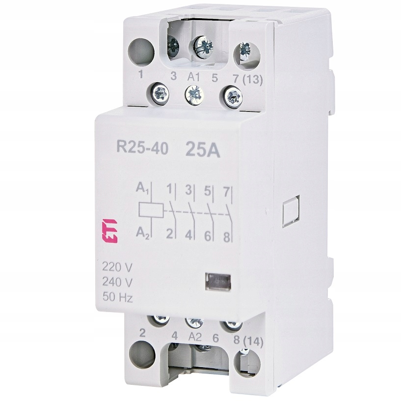 Stycznik mod. 25A R 25-40 230V (4NO) 002462310 Eti