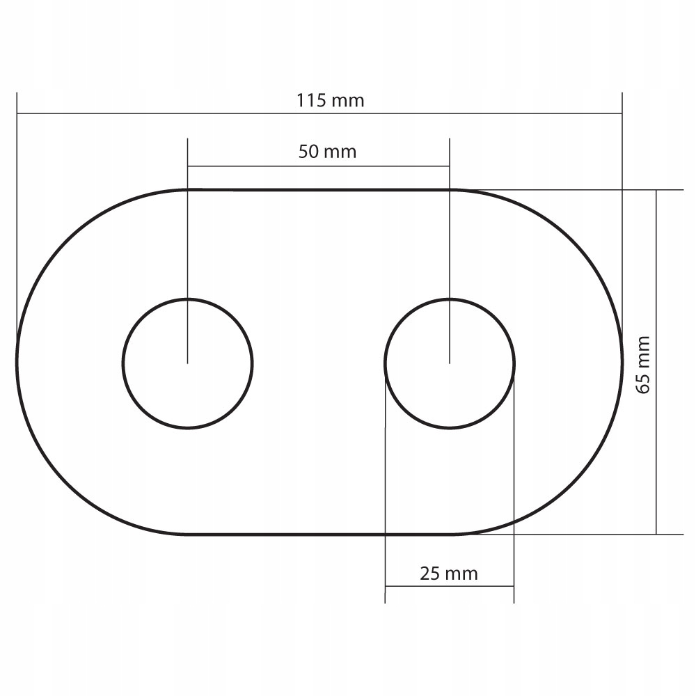 Rozeta maskująca podwójna - biała struktura Typ inny