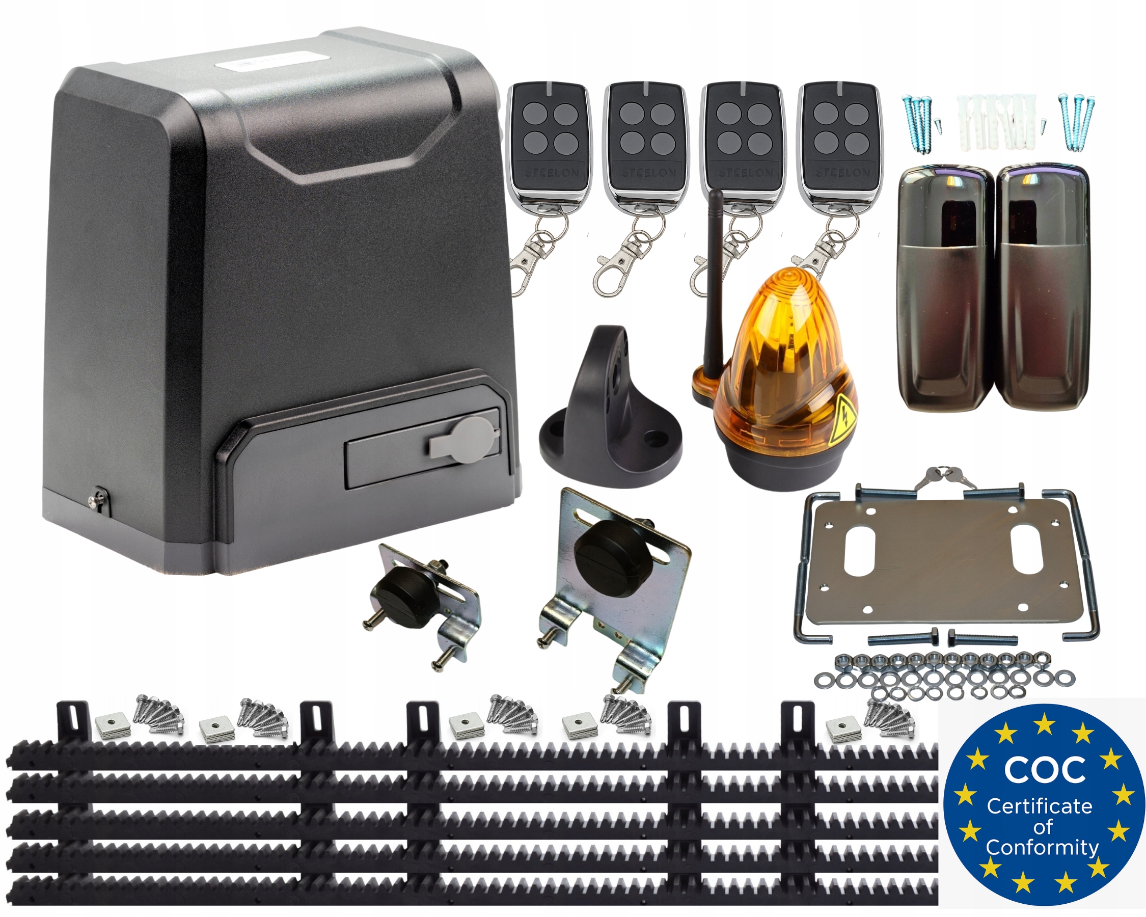 Pohon Pro Posuvné Brány Steelon 1500 Kg, Sada Automatického Pohonu