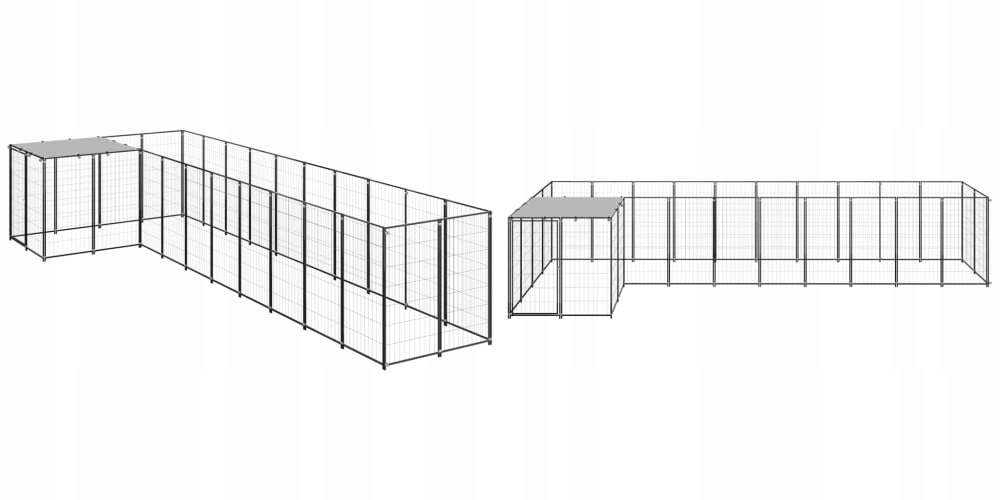 Levně Černá, Kotec pro psa, 26 m², 7, ocelová