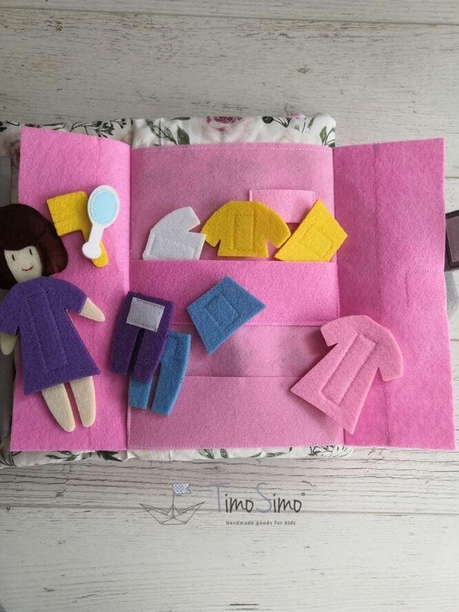 TimoSimo Książka sensoryczna dla 3 latka HANDMADE Bohater brak