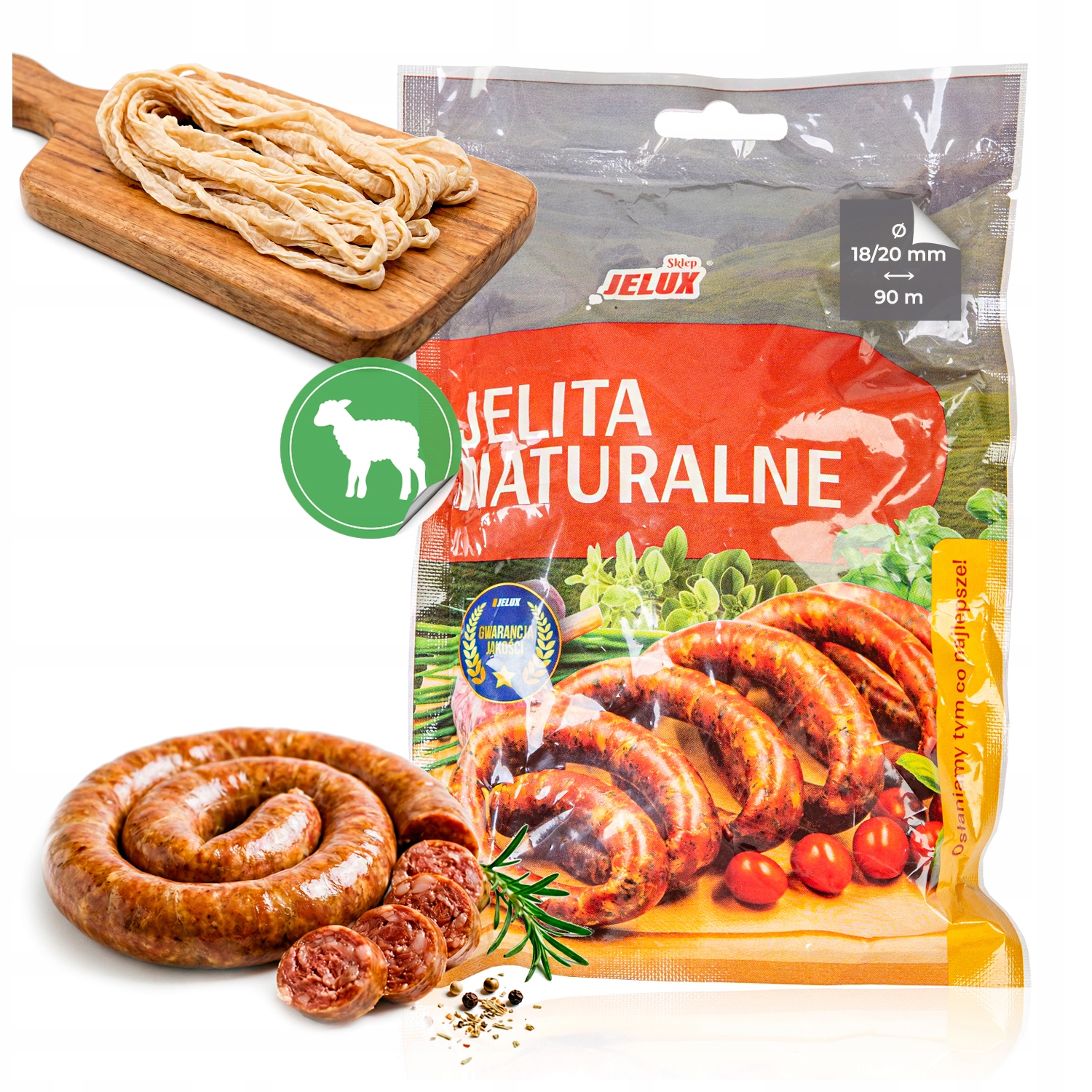 Levně Střeva skopová 18/20 na kabanosy frankfurterky 90M přírodní střeva