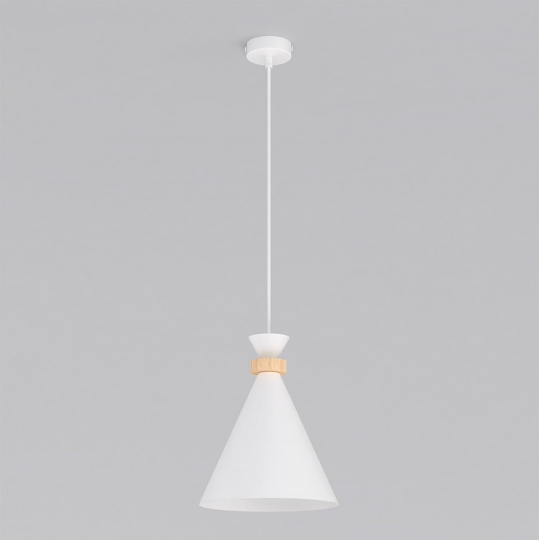 Závesná oceľová lampa Zero 1 White E27, minimalistická kupola, burgundská