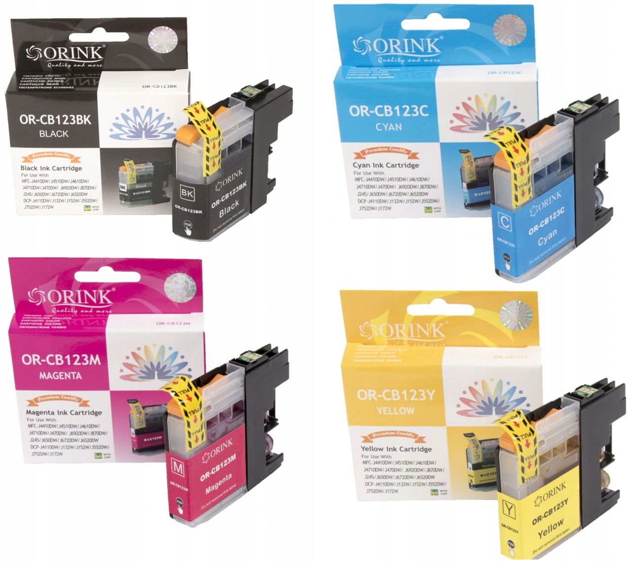 

Tusz Orink LC123 do Brother LC 123 Komplet 4 Szt.